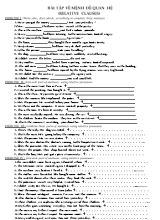 Bài tập Tiếng Anh Lớp 7 Mệnh đề quan hệ (Relative clauses)
